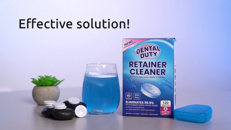 120 units Retainer Cleaner and Denture Cleaning Tablets - Mouthguard cleaner and Denture cleaner tablets Remove Plaque, Odors and Stains from Aligners, Night guard and Removable Dental Appliances 120 Count (Pack of 1)
