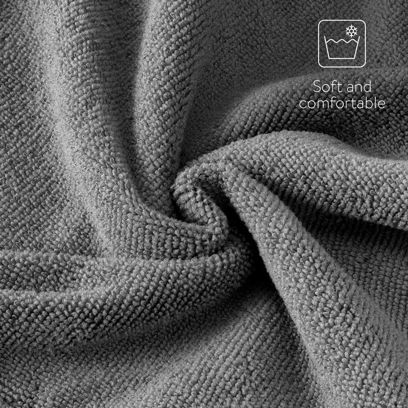 Navaris dog bathrobe dog towel - towel for medium-sized dogs - adjustable straps with Velcro fastener - dog bathrobe soft comfortable M grey - BeesActive Australia