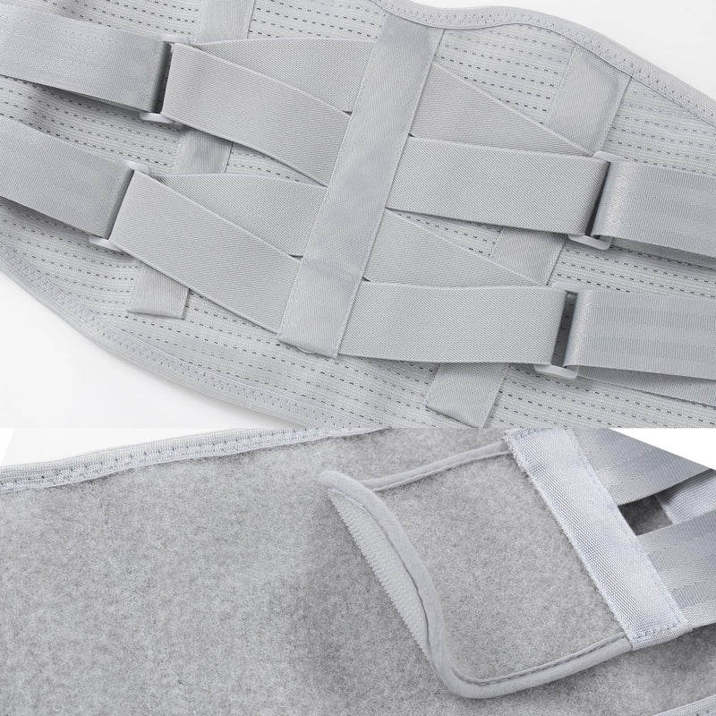 NeoTech Care Back Belt Support for Men or Women - Breathable & Adjustable Lower Back Brace - Double Pull Compression Straps (Gray, Size M) Grey - BeesActive Australia