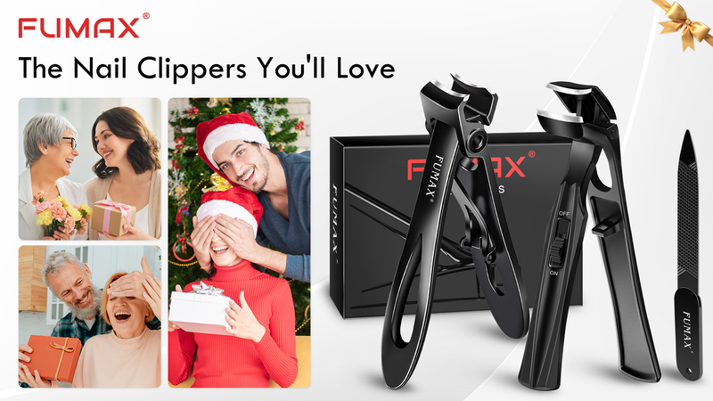 Toenail Clippers for Seniors for Thick Toenails with Wide Opening, Heavy Duty Angled Nail Clippers for Men with Long Handle, Large Fingernail Clippers with Catcher Gifts for Men Women Adults Black Set
