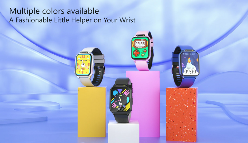 Smart Watch for Kids 1.85" with Fitness Tracker, IP68 Waterproof Black Classic