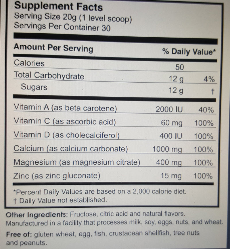 Cal Mag 100 Calcium Magnesium Vitamin D Bone Support Supplement Powder | Calcium, magnesium, vitamin D, 100% daily value, strong bone support, scientifically balanced, easily absorbed daily formula