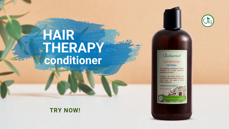 Just Nutritive Hair Loss Conditioner, Natural Hair Regrowth for Thinning Hair, Cleanses, Hydrates, Strengthens, and Nourishes Scalp, Improves Hair Volume and Texture, Sulfate-Free, Color Safe, 16 oz.