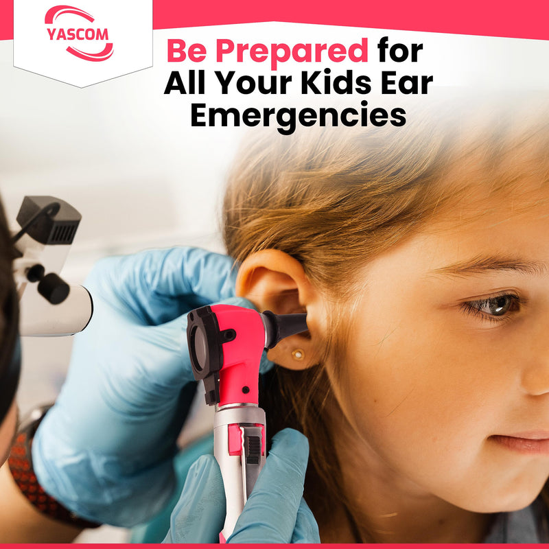 Otoscope Professional Diagnostic Ear Otoscope with Light Pocket Size Ear Infection Checker with 10x Specula & Case, Ear Otoscope for Doctors, Nurses, & Students (Pink) PinK - BeesActive Australia