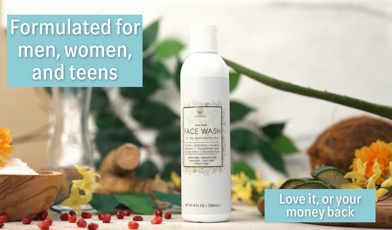 Era Organics Tea Tree Oil Face Wash - Salicylic Acid Cleanser for Oily Skin
