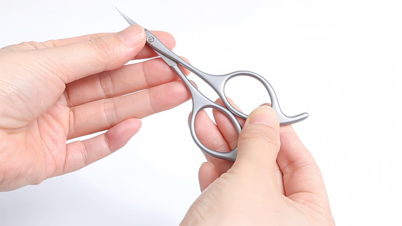 Butterfly-Tail Nail Cuticle Scissors: More Stable Anti-slip Multi-Faceted Sandblasted Grooming Scissors Stainless Steel Cuticle Cutter, Eyebrow Eyelash Nose Hair Manicure Kit for Women, 1 PACK A1-butterfly Tail Scissor 1
