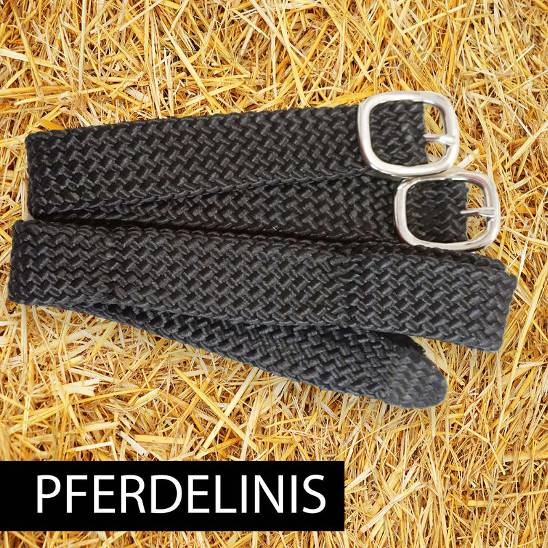 Pferdelinis spur straps in black, 2 pieces for spurs, replacement straps, size adjustable, perfect fixation of riding spurs - BeesActive Australia
