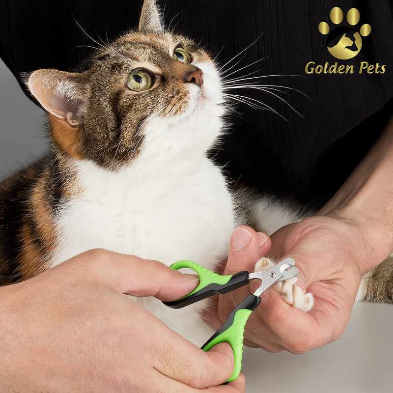 Golden Pets professional claw scissors I Unique 45 degree cutting head I Ideal for small dogs, puppies, cats, rabbits and guinea pigs I + Free e-book care manual - BeesActive Australia