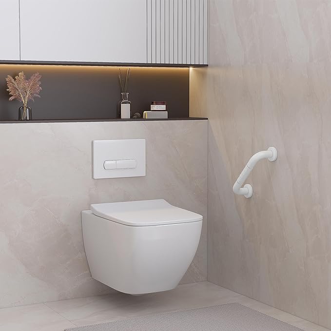 Bath Handrail 60cm Bathtub Handrail Toilet Handrail Bathroom Stand Assistant Drilling Required Anti-slip Fall Prevention Toilet Handle Luminous No Static Handle Load Capacity 330.7 lbs (150 kg) (Set of 2, 60 cm) - BeesActive Australia