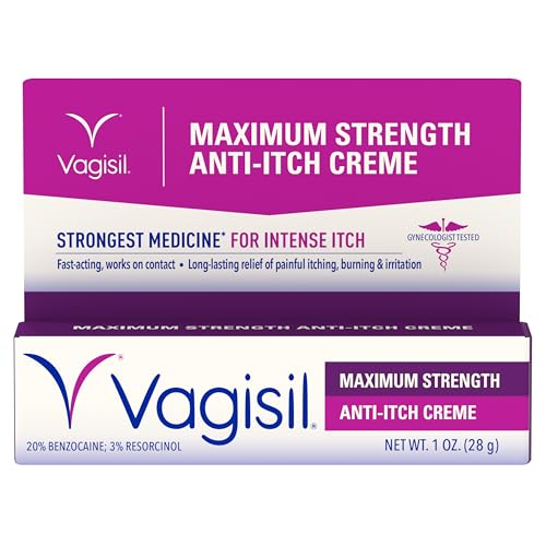 Vagisil Feminine Cream with Benzocaine for Women, 1 oz 1 Ounce (Pack of 1)