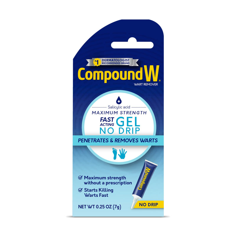 Compound W Maximum Strength Fast Acting Gel Wart Remover, 0.25 oz 0.25 Ounce (Pack of 1) - BeesActive Australia