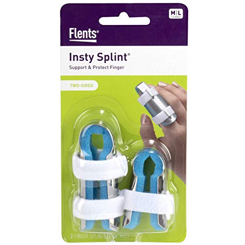 Flents Finger Splint, Two Sided Insty Splint, Medium and Large Value Pack, Supports & Protects Injured Finger 12 Count (assorted) Two-Sided Insty Splint