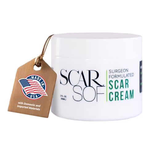 ScarSof Scar Cream - Advanced Scar Cream Made with 100% Organic Aloe Vera 2 Ounce (Pack of 1)