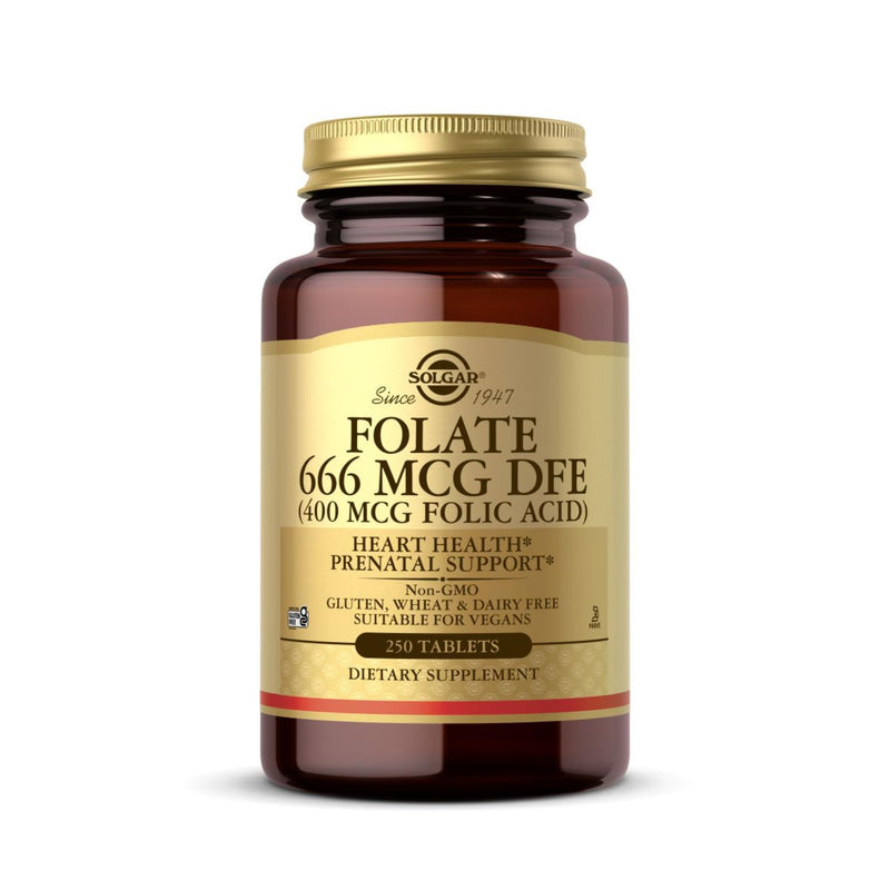 Solgar - Folic Acid, 400 mcg | Recommended before and during pregnancy · Promotes the formation of blood cells 250 Count (Pack of 1)