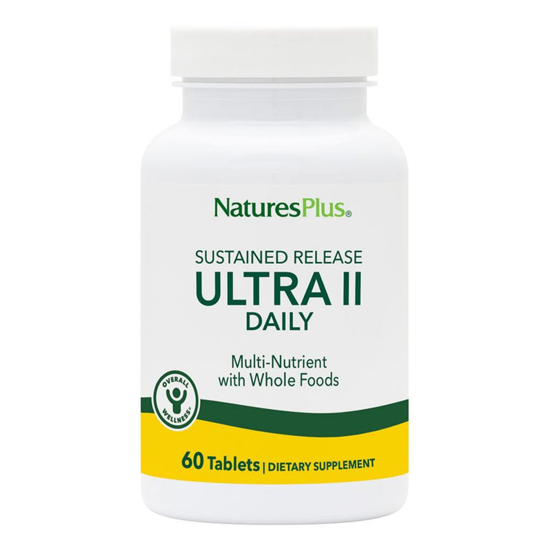 NaturesPlus Ultra II Daily - 60 Tablets - Multivitamin with Whole Foods for Overall Well-Being - Supports Energy & Immune Health - Sustained Release - 60 Servings 60 Count (Pack of 1)