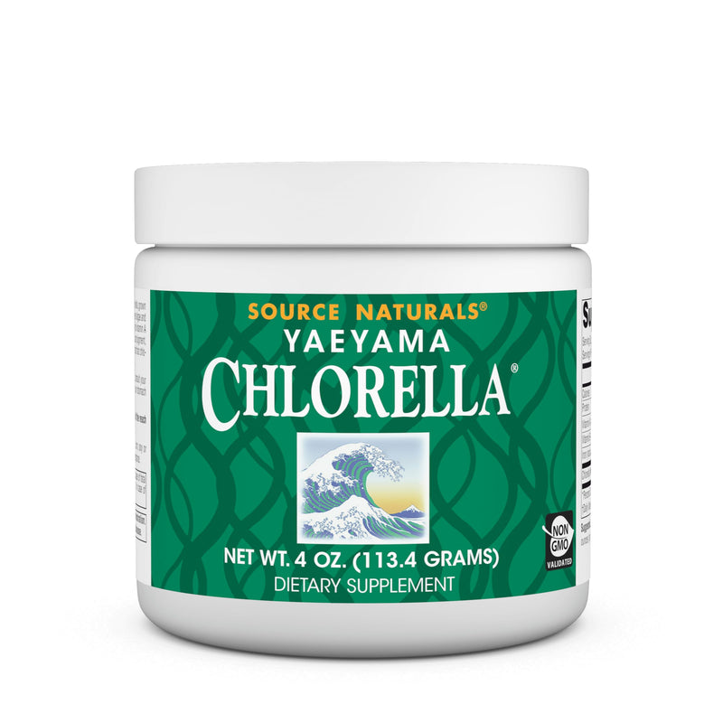 Source Naturals Yaeyama Chlorella, 4 oz Powder | Non-GMO Validated | Source of Vegetarian Vitamin B-12* 4 Ounce (Pack of 1)
