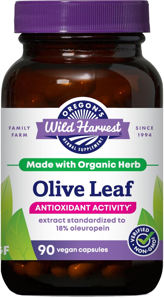Oregon's Wild Harvest, Olive Leaf Supplement, Antioxidant Support, 350 mg, 90 Count - BeesActive Australia