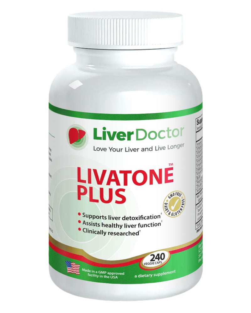 Plus Liver Detox Capsules Liver Cleanse and Detox Pills with Milk Thistle and Antioxidants (240 Count) 240 Count (Pack of 1)