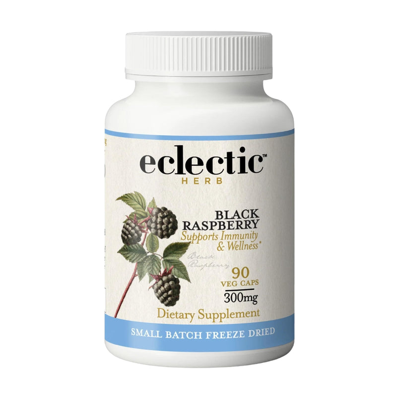 Eclectic Herb - Black Raspberry Capsules | Vegan Superfood Supplement | Nutrition, Vitamins + Minerals | Antioxidant + Immune Support | US-Grown, Natural, Non-GMO, Gluten Free (90 CT | 300 mg)