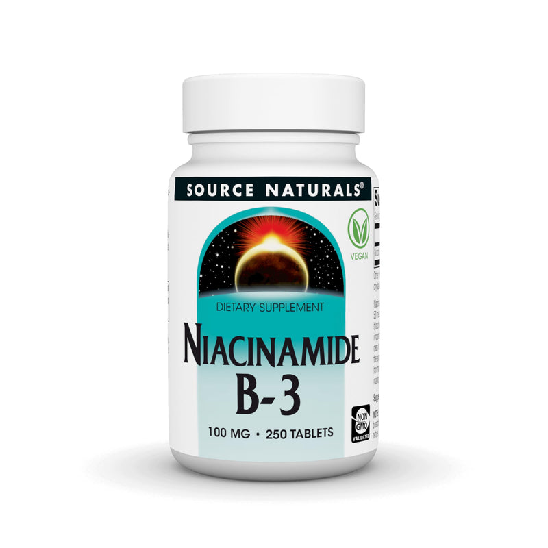 Source Naturals Niacinamide B-3, Dietary Supplement - 100 mg- 250 Tablets 1