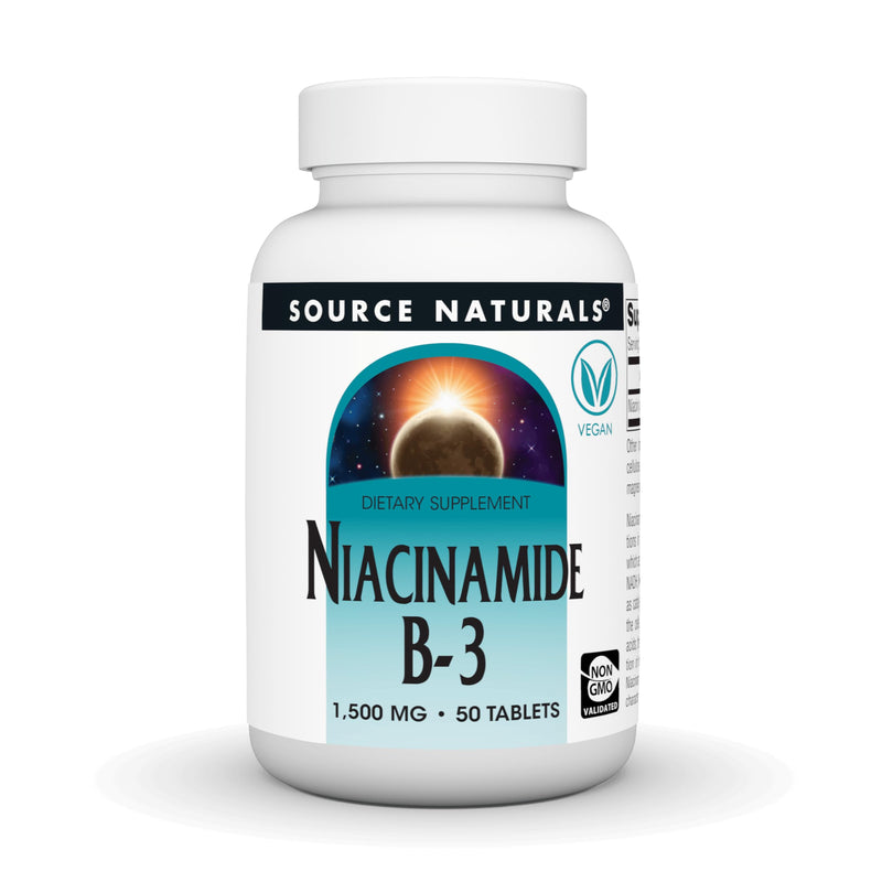 Source Naturals Niacinamide B-3, Vegan Vitamin B-3, 1500 mg - 50 Tablets