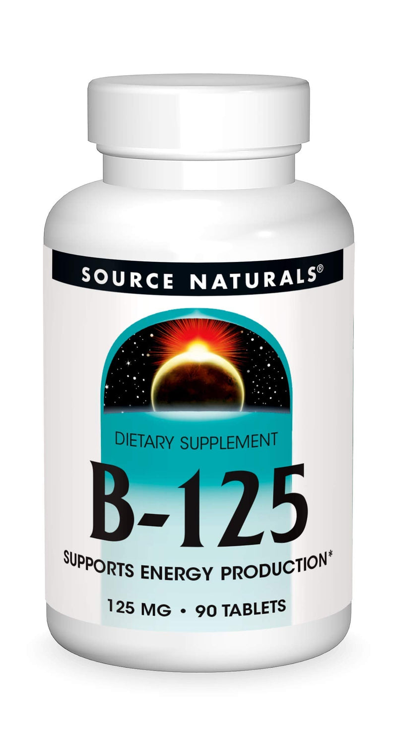 Source Naturals B-125, 90 Tablets | Energy Production Support* 1 90 Count (Pack of 1)