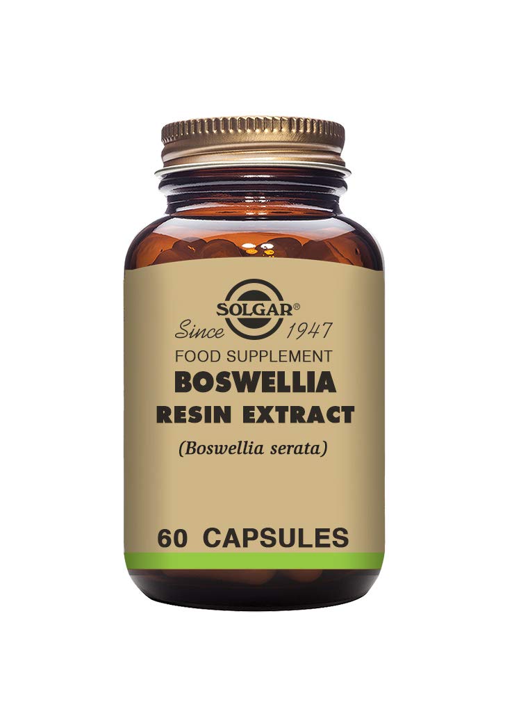 Solgar Boswellia Resin Extract, 60 Vegetable Capsules - Supports Joint Comfort & Digestive Health - Standardized Full Potency (SFP) - Non-GMO, Vegan, Gluten Free, Dairy Free, Kosher - 60 Servings