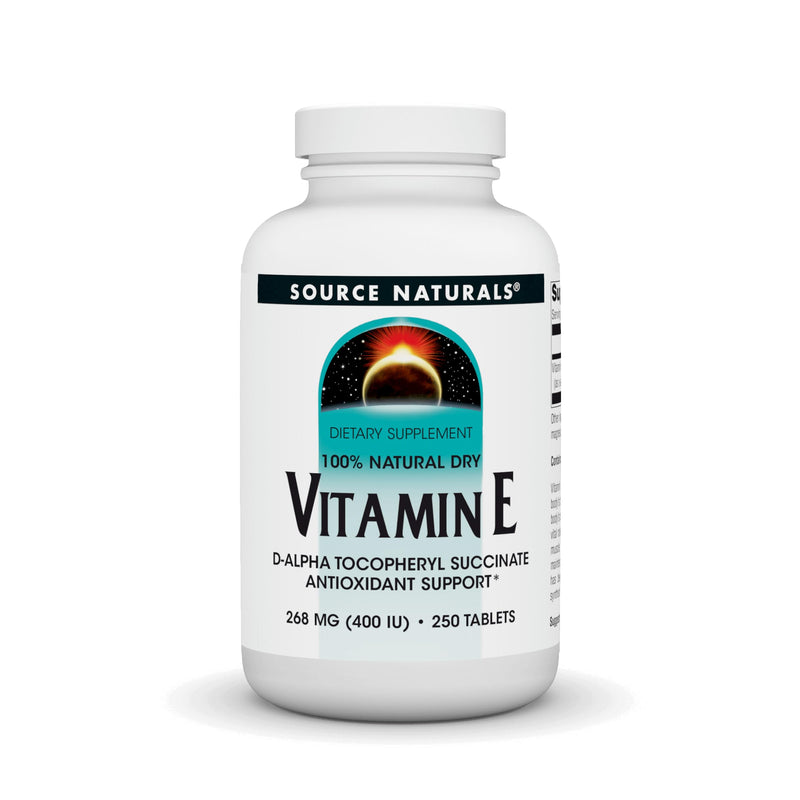 Source Naturals Vitamin E, 400 iu Fat-Soluble Antioxidant - 250 Tablets 250 Count (Pack of 1)