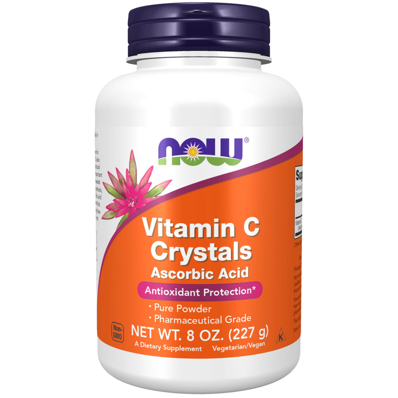 NOW Foods Supplements, Vitamin C Crystals (Ascorbic Acid) Powder , Antioxidant Protection*, 8-Ounce 8 Ounce (Pack of 1)