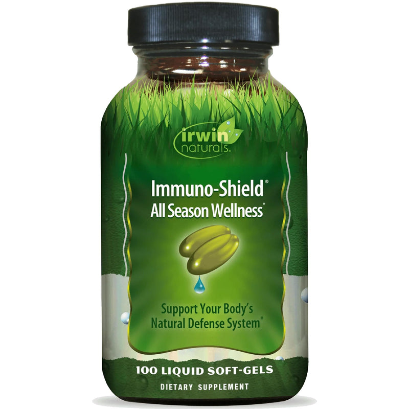 Irwin Naturals Immuno-Shield All Season Wellness Men 100 Liquid Softgels | Promote Body's Natural Defense System | Antioxidant Support and Immune Support for Men and Women | 100 Softgels 100 Count (Pack of 1)