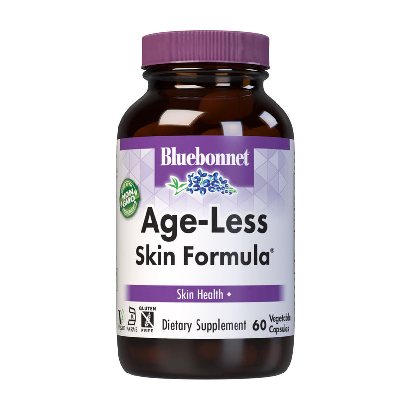 BlueBonnet Age-Less Skin Formula Capsules, 60 Count | Non-GMO, Vegan, Kosher Certified, Gluten-Free, Soy-Free, Dairy-Free