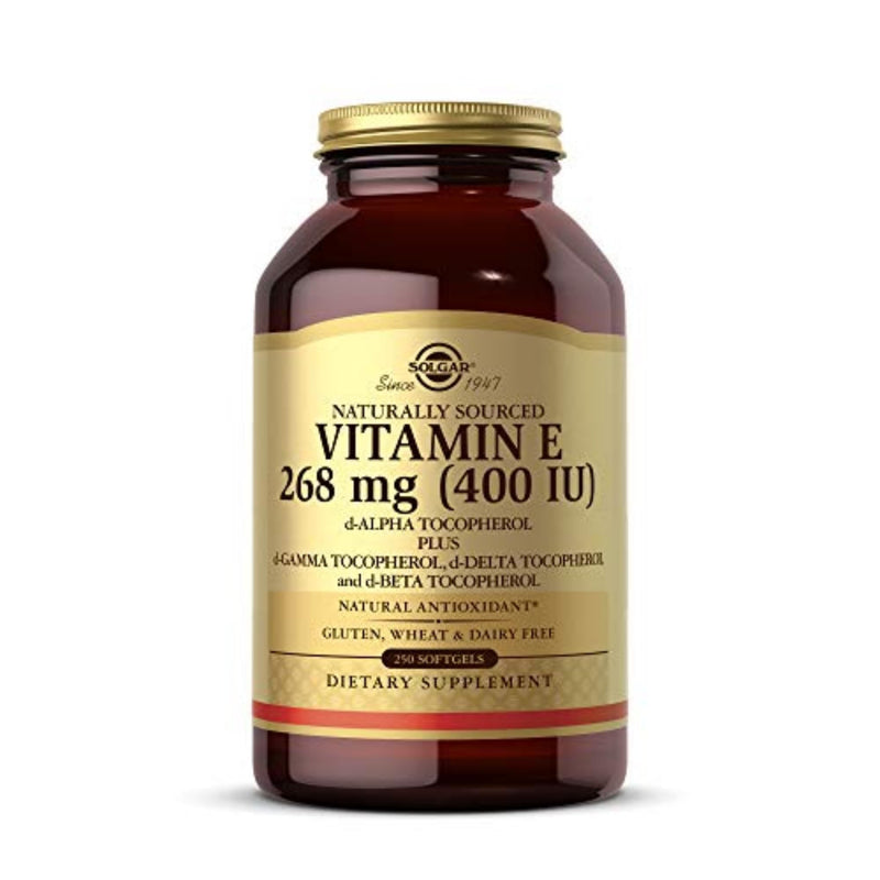 Solgar Vitamin E 268 mg (400 IU), 250 Mixed Softgels - Natural Antioxidant, Skin & Immune System Support - Naturally-Sourced Vitamin E - Gluten Free, Dairy Free - 250 Servings 250 Count (Pack of 1) - BeesActive Australia