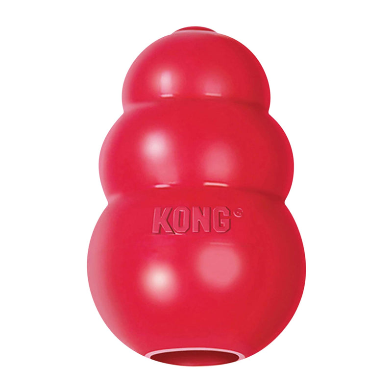 KONG Classic Stuffable Dog Toy - Fetch & Chew Toy for Dogs - Treat-Filling Capabilities & Erratic Bounce for Extended Play Time - Durable Natural Rubber Material - for Large Dogs Large (Pack of 1) Standard Packaging