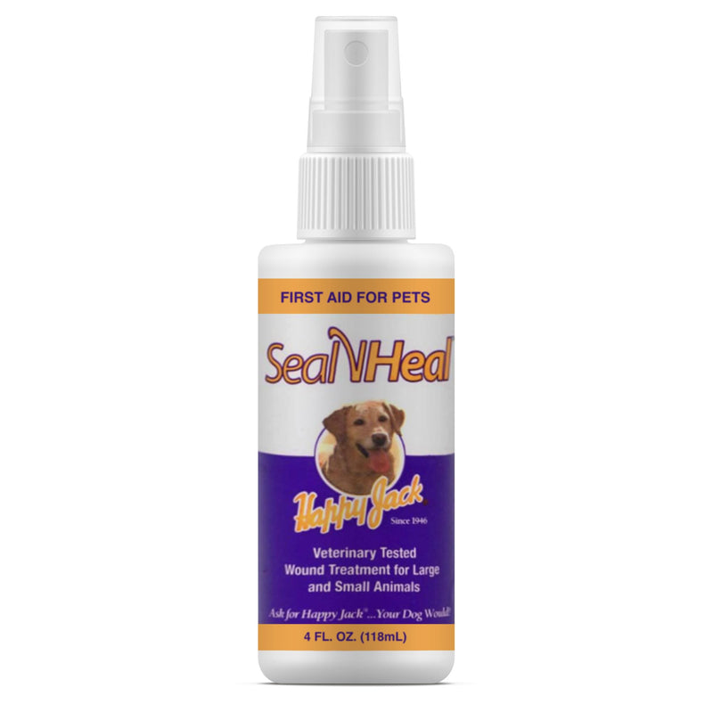 HAPPY JACK Seal 'N Heal Liquid Bandage for Dogs, Cats, Pets, Wound Care Spray (4 oz), Protects Against Minor Cuts, Burns, Waterproof Seal, Discourages Licking & Chewing, for Paws & Body, Made in USA - BeesActive Australia