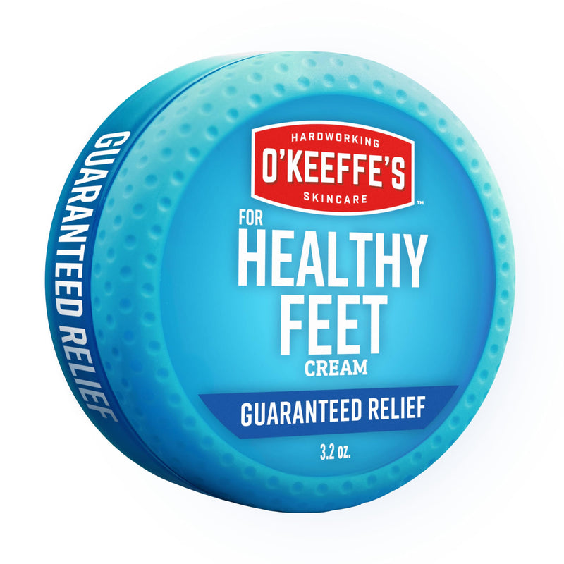 O'Keeffe's for Healthy Feet Foot Cream - 3.2 oz Jar (1 Pack) - Guaranteed Relief for Extremely Cracked, Dry Feet, Repairing Skincare, Instantly Boosts and Retains Moisture Levels 3.2 Ounce (Pack of 1)