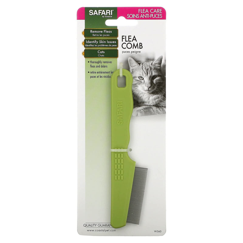 Coastal Pet Safari Cat Flea Comb - Tick & Flea Comb for Cats - Avoid Dry Skin - One Size - BeesActive Australia