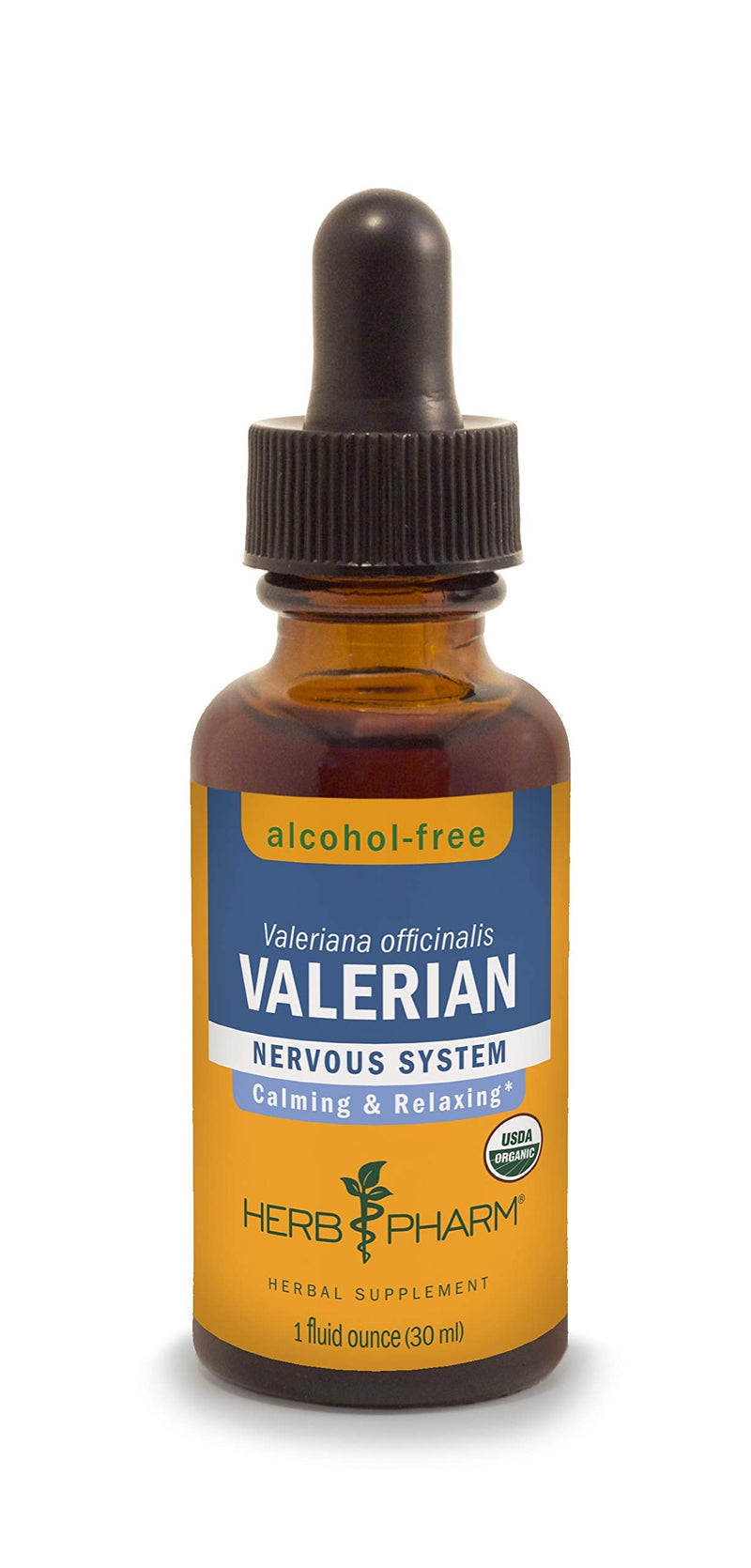 Herb Pharm Certified Organic Valerian Root Liquid Extract for Relaxation and Restful Sleep, Alcohol-Free Glycerite, 1 Ounce 1 Fl Oz (Pack of 1) - BeesActive Australia