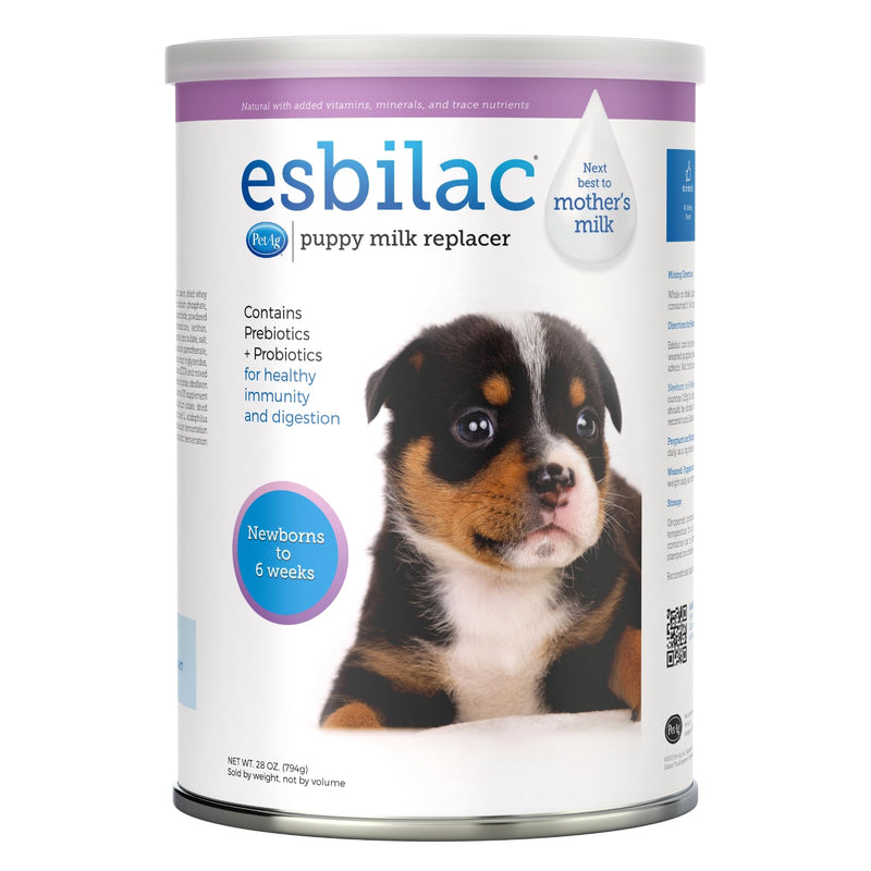 Pet-Ag Esbilac Puppy Milk Replacer Powder - 28 oz - Powdered Puppy Formula with Prebiotics, Probiotics & Vitamins for Puppies Newborn to Six Weeks Old - Easy to Digest - PawsPlanet Australia