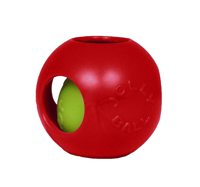 Jolly Pets Teaser Ball Dog Toy, Medium/6 Inches, Red Medium (6 in) - BeesActive Australia