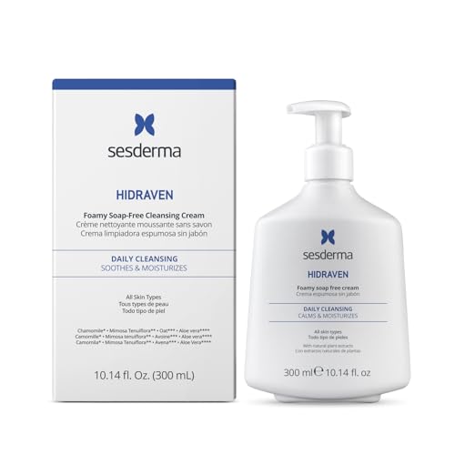 Sesderma HIDRAVEN Foamy Soap-Free Cream, Gentle Face Wash, 10.14 fl oz