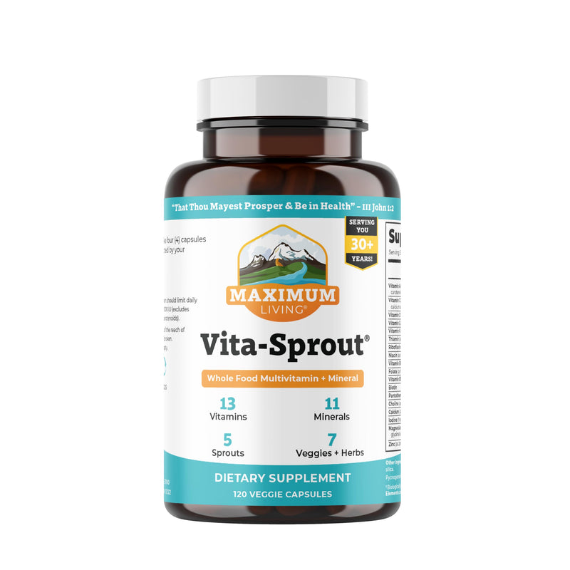 Vita-Sprout Whole-Food Multivitamin & Phytonutrient Blend - 120 Capsules