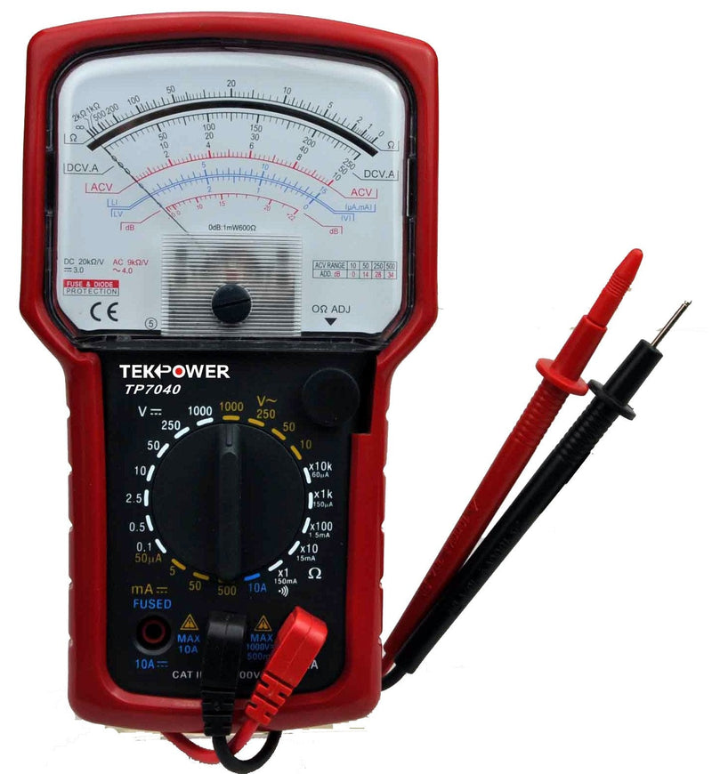 Tekpower TP7040 20-Range AC/DC Analog Multimeter General Purpose with High Accuracy and Well Built Details, Strong Needle - BeesActive Australia