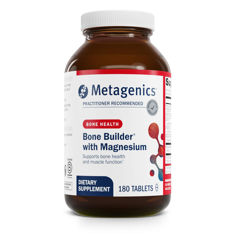Metagenics Bone Builder with Magnesium, 180 Tablets | Comprehensive Bone Strength and Wellness, with Calcium, Vitamin D and Chelated Magnesium for Quick Absorption, Non-GMO 180 Count (Pack of 1)