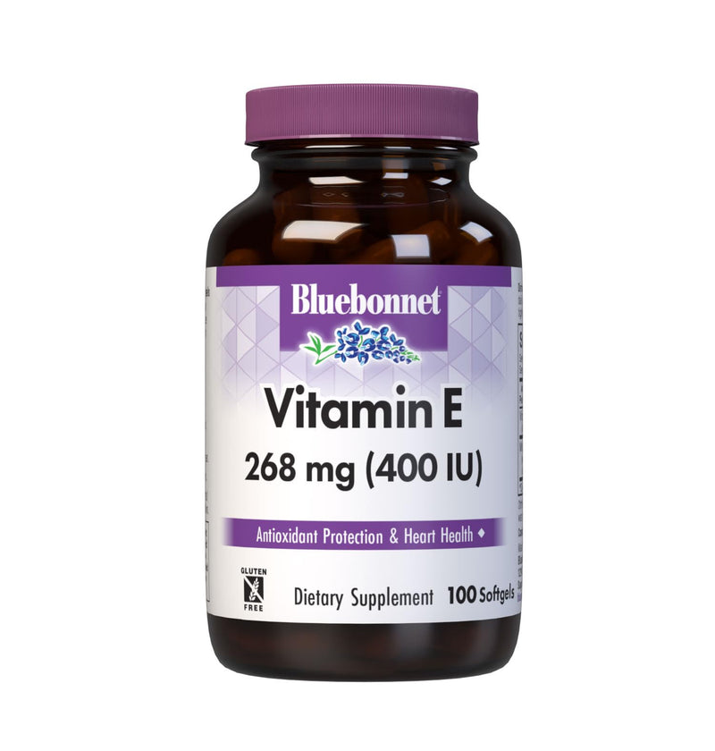 Bluebonnet Nutrition Vitamin E 400 IU (268 mg) Mixed Tocopherols Softgels, Free Radical Portection & Cardiovascular Support, Gluten-Free, Dairy-Free, Softgels, Servings, 100 Count Unflavored 100 Count (Pack of 1) - BeesActive Australia