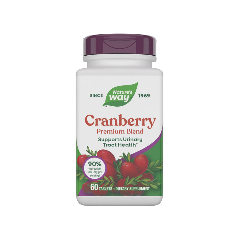 Nature's Way Cranberry Premium Blend with Vitamin C, 60 Tablets | Daily Cranberry Blend with 400 mg Cranberry Concentrate and Vitamin C for Antioxidant and Urinary Tract Support* 60 Count (Pack of 1)