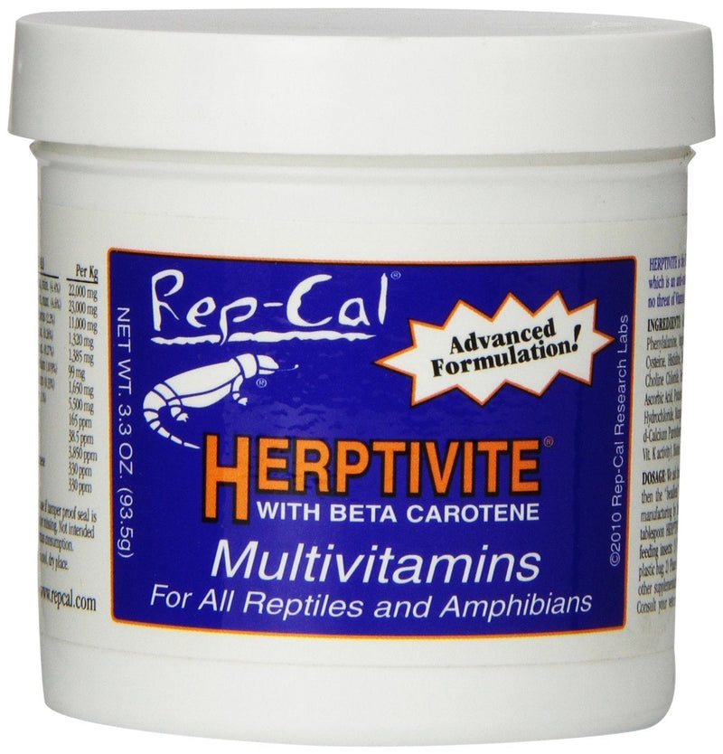 HERPTIVITE Multivitamin for reptiles and amphibians (3.3 oz) Blue Bottle, 1 Pack - PawsPlanet Australia