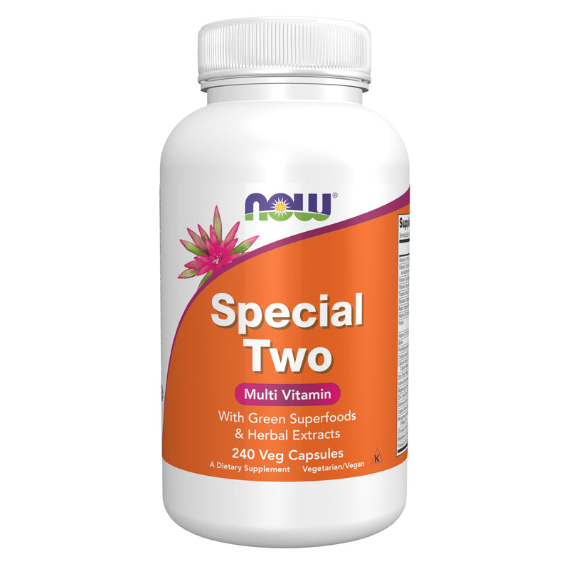 NOW Supplements, Special Two with Green Superfoods & Herbal Extracts, 240 Veg Capsules 240 Count (Pack of 1)