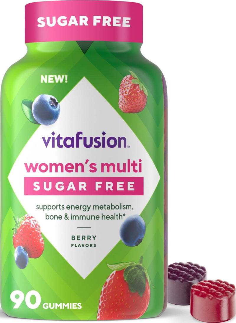 Vitafusion Women's Multivitamin Gummy | 90 Sugar-Free Gummies | Berry Flavor Multi Vitamins | Gluten and Dairy-Free Supplement 90 Count (Pack of 1)