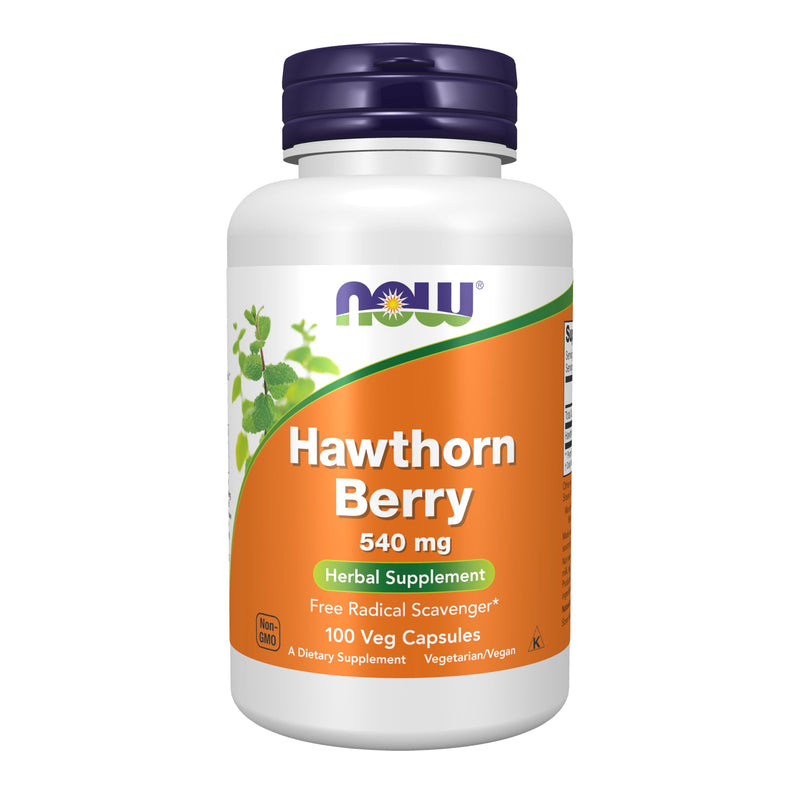 NOW Foods Supplements, Hawthorn Berry 540 mg, Free Radical Scavenger*, Herbal Supplement, 100 Veg Capsules 100 Count (Pack of 1) - BeesActive Australia