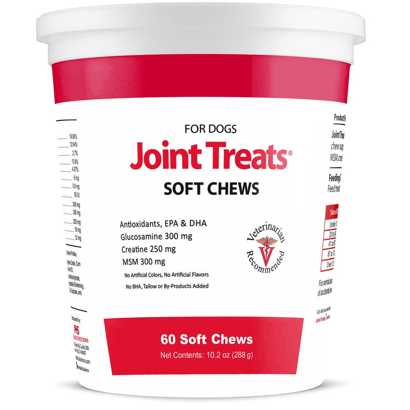 Joint MAX Joint Treats for Dogs - Glucosamine, MSM, Antioxidants, Creatine - Hip and Joint Pain Relief and Support Low Calorie Treat for Dogs - Made in USA - 60 Soft Chews - BeesActive Australia